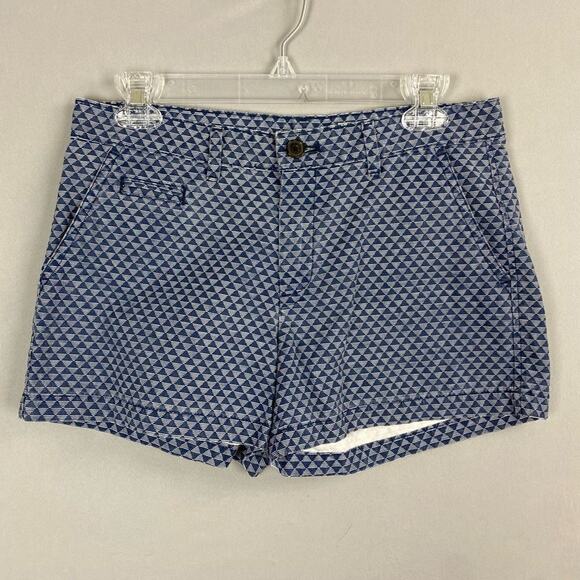 Gap Women’s Shorts Size 2 Blue Geometric Pattern - Picture 1 of 7